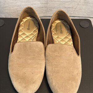 Birdies The Starling Beige Suede Flats Size 8